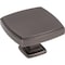 Jeffrey Alexander 1-3/4" Overall Length Brushed Pewter Square Renzo Cabinet Knob 141L-BNBDL - alternate 1